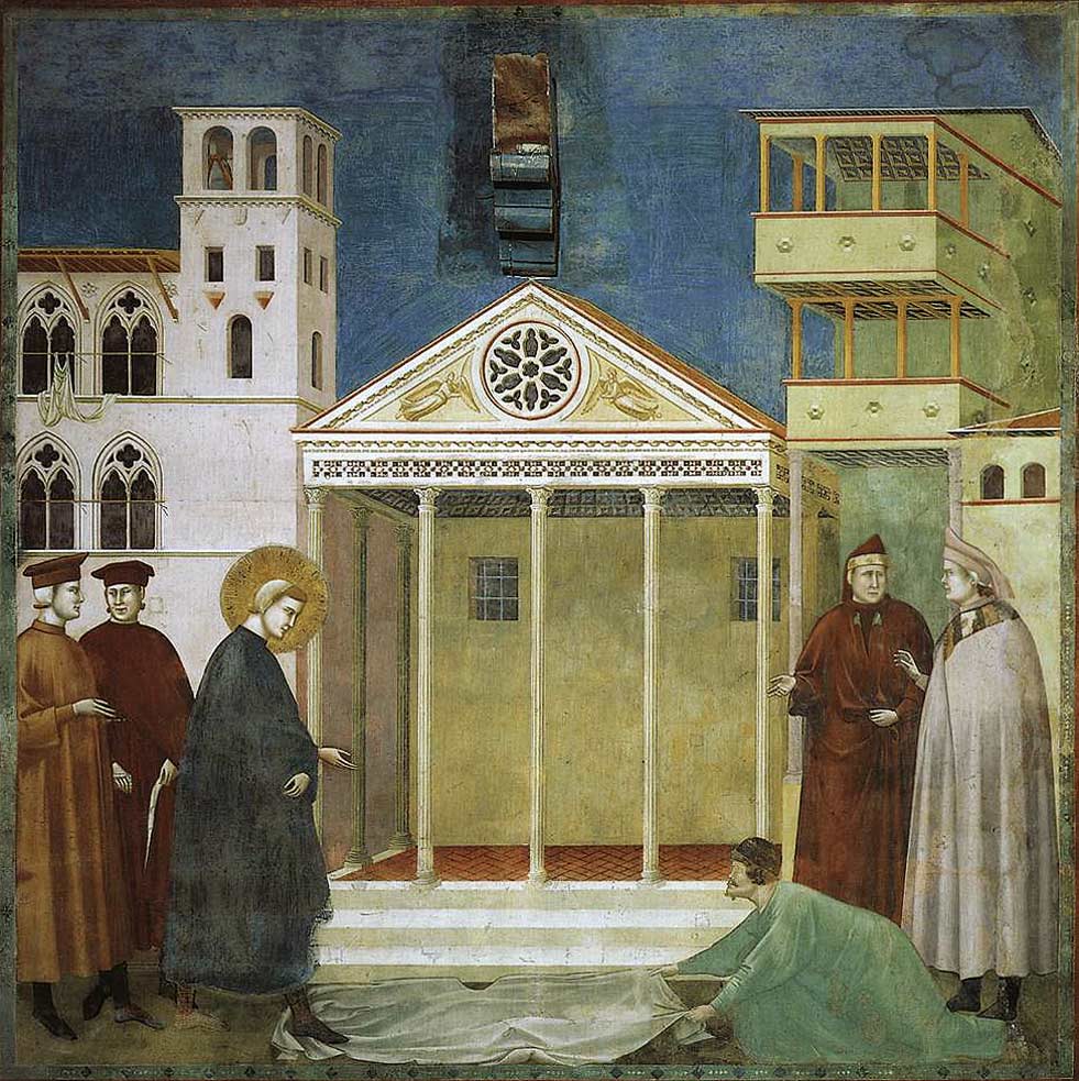 Giotto di Bondone, Basilique Assise, Homage of a Simple Man